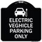 Signmission Electric Vehicle Parking W/ Graphic Heavy-Gauge Aluminum Sign, 18" x 18", BW-1818-24117 A-DES-BW-1818-24117 - alternate 1